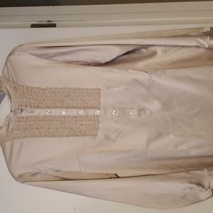 Cabi large cream dressy blouse
